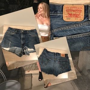 Handmade high waisted jean shorts